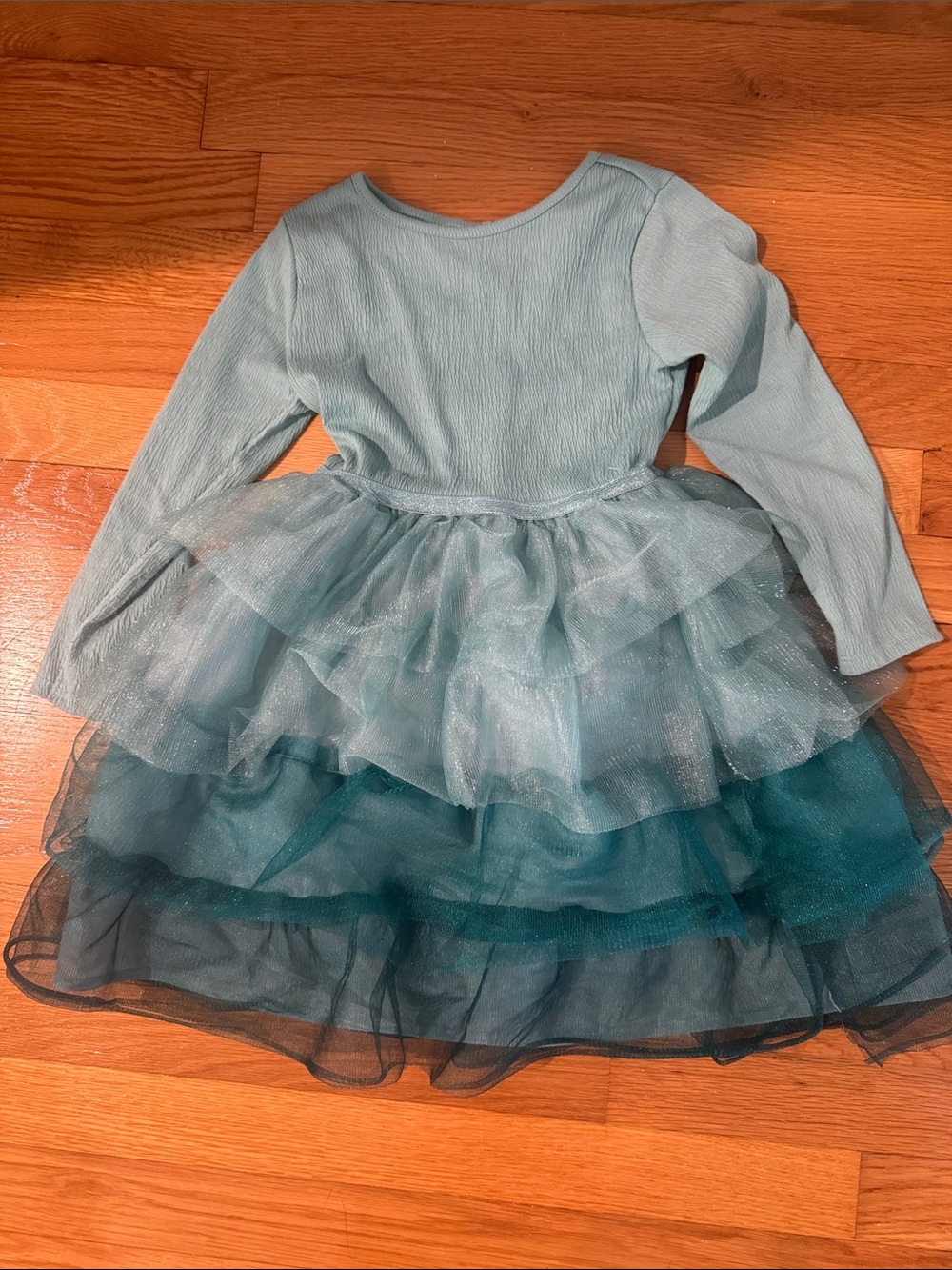 H&M Light Teal Layered Tulle Dress 5T